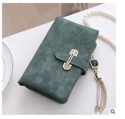 New Arrive 2017 Fashion Retro Matte Stitching Wallet Women Long Purse Clutch Women Casual Hasp Dollar Price Wallet Handbag