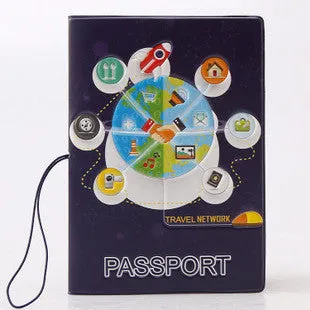 New boys like cool cartoon passport holders, men travel passport cover, pvc leather 3D Design 22 different styles to choose