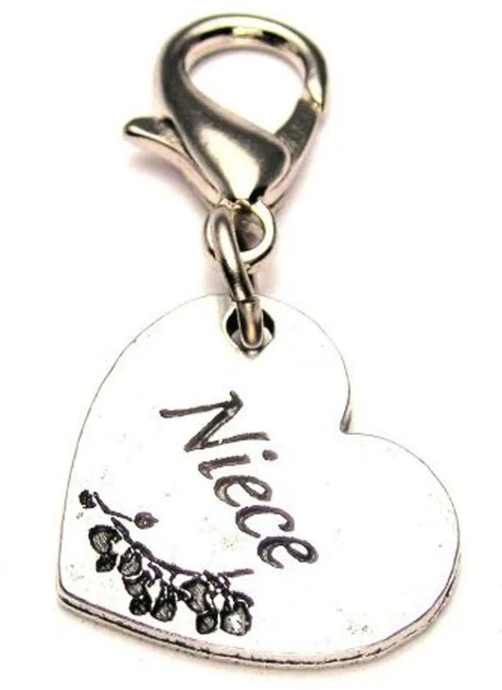 Niece Heart Zipper Pull