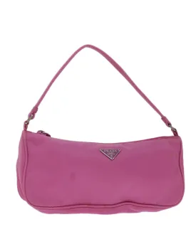 Nylon Accessory Pouch in Pink by PRADA