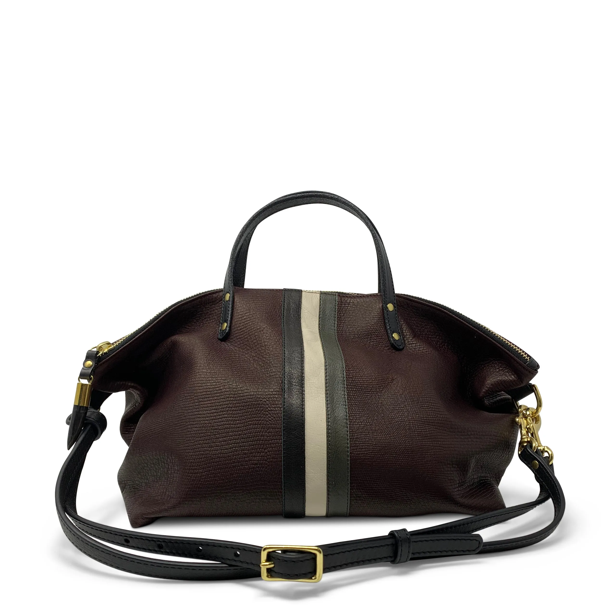 Oxblood Petite Lizard Devon Holdall