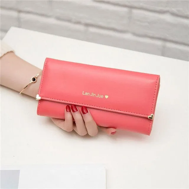 QICAI.YANZI 2017 Best Deal Fashion Handbags Lady Women Wallets Bag Popular Purse Long PU Handbags Card Holder Birthday Bags