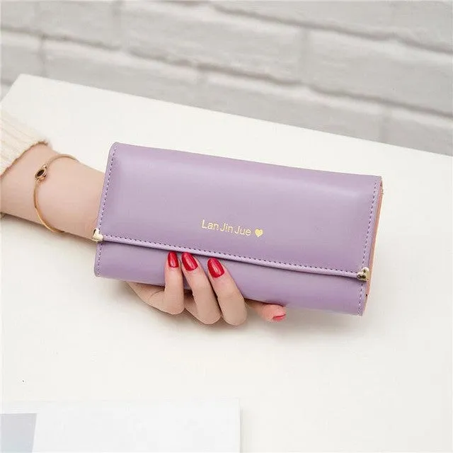 QICAI.YANZI 2017 Best Deal Fashion Handbags Lady Women Wallets Bag Popular Purse Long PU Handbags Card Holder Birthday Bags