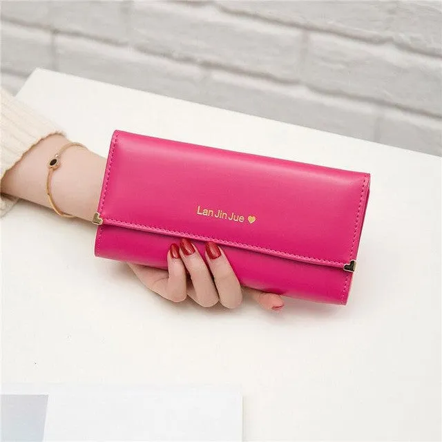 QICAI.YANZI 2017 Best Deal Fashion Handbags Lady Women Wallets Bag Popular Purse Long PU Handbags Card Holder Birthday Bags