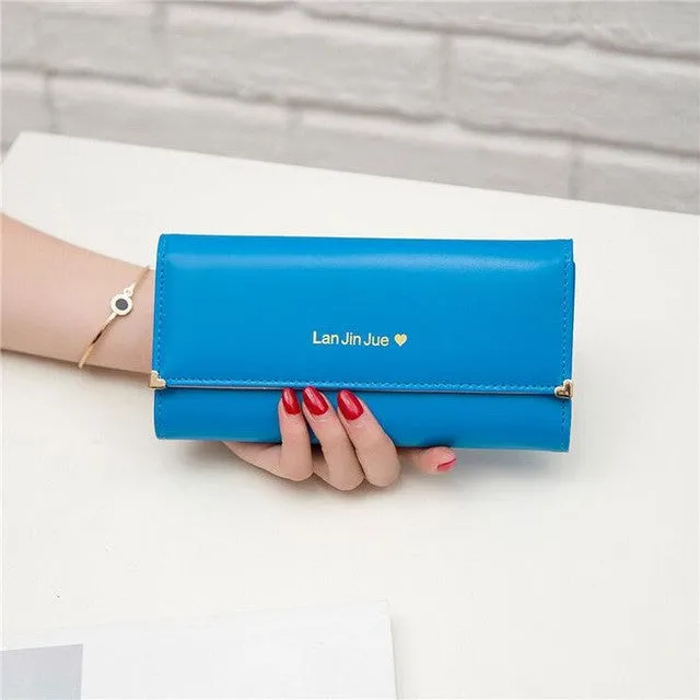 QICAI.YANZI 2017 Best Deal Fashion Handbags Lady Women Wallets Bag Popular Purse Long PU Handbags Card Holder Birthday Bags