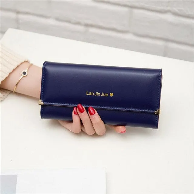 QICAI.YANZI 2017 Best Deal Fashion Handbags Lady Women Wallets Bag Popular Purse Long PU Handbags Card Holder Birthday Bags