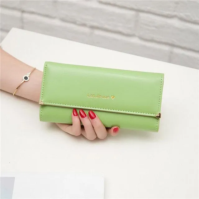 QICAI.YANZI 2017 Best Deal Fashion Handbags Lady Women Wallets Bag Popular Purse Long PU Handbags Card Holder Birthday Bags