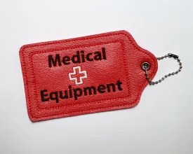 Red Medical Equipment Luggage Tag