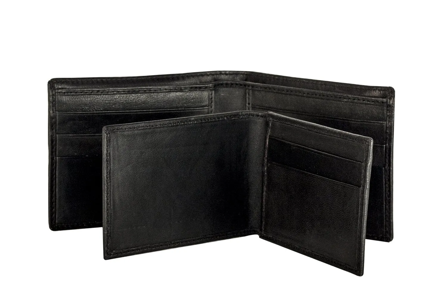 Sakkas Men's Bi-Fold Leather Wallet - Removable Card / ID Case - With Gift bag