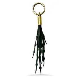 Seaweed Tassel in Black Leather