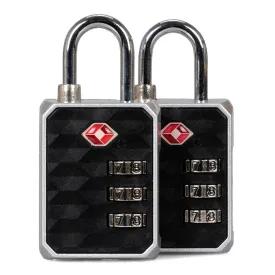 Set of 2 3-dial TSA Combination Locks