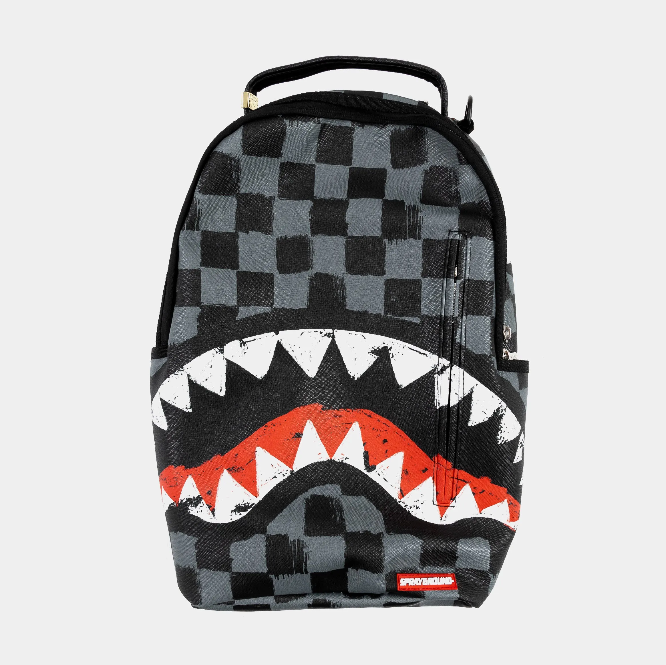 Sharks In Paris Painted Mens Backpack (Black/Red)