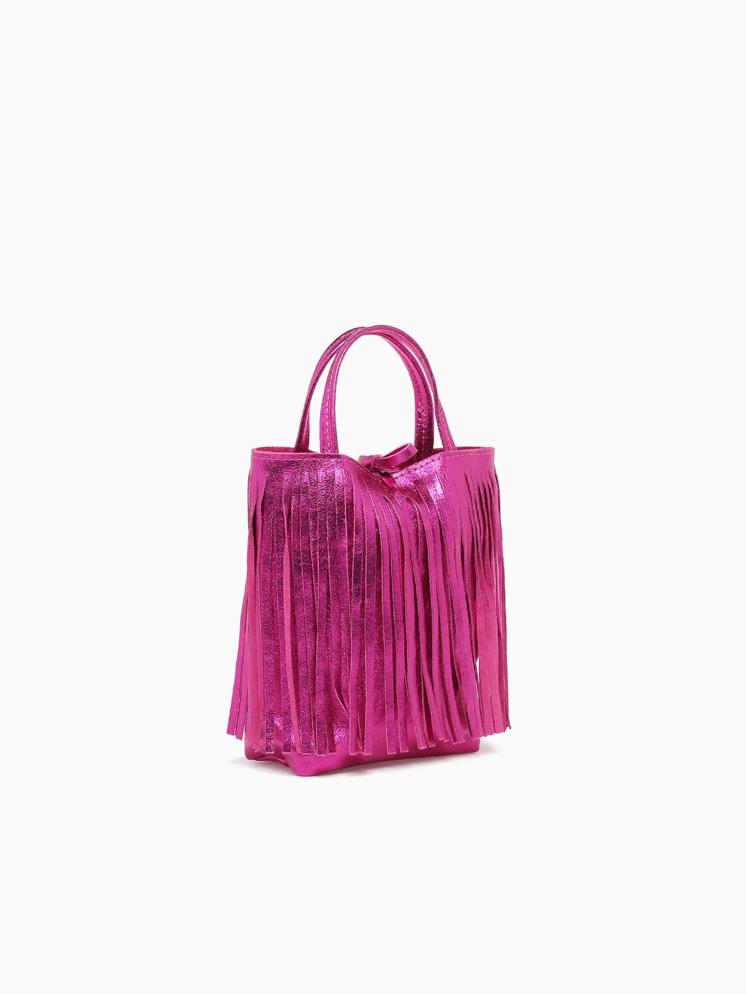 Shopper Mini Laminato Fucsia