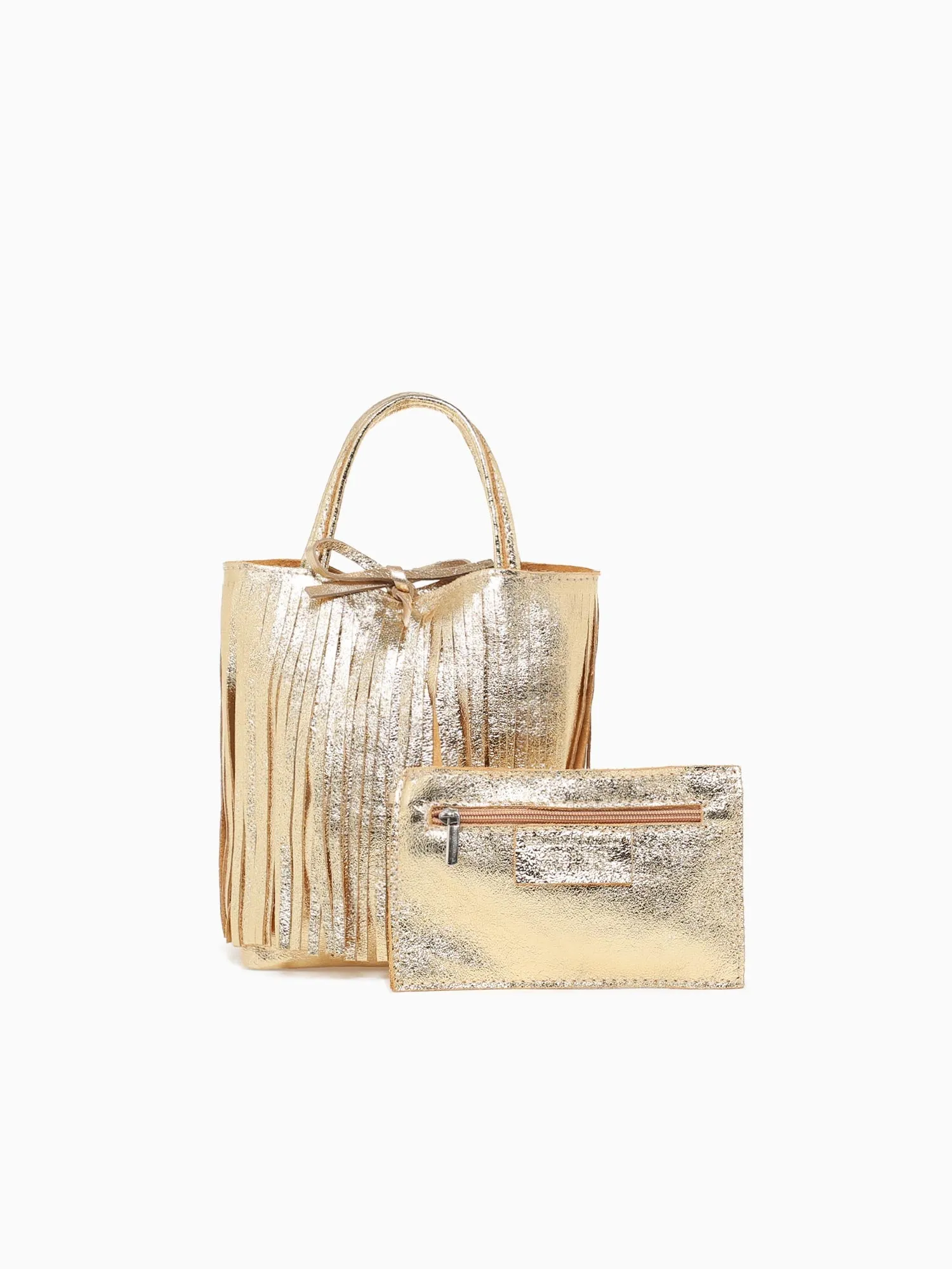 Shopper Mini Laminato Oro Antico