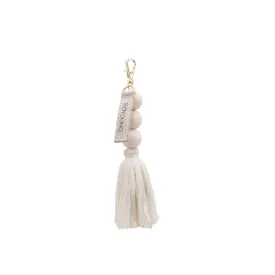 Single Cream Beaded Tassel