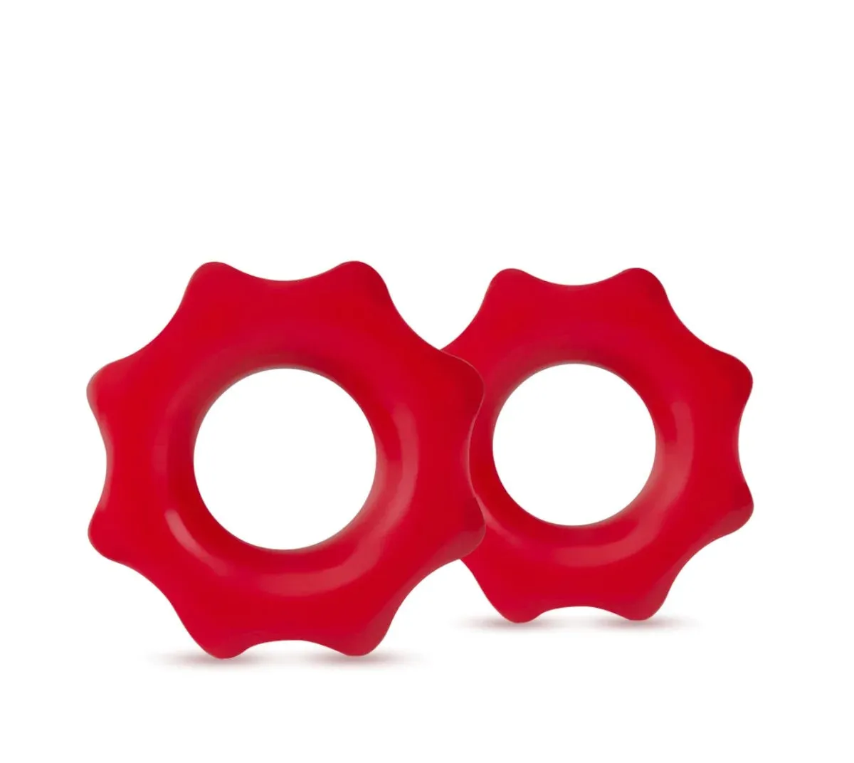 Stay Hard Nutz: Soft & Stretchy Red Penis Rings 2-Pack