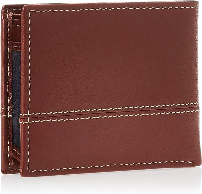 Timberland Men's Leather Passcase Trifold Wallet Hybrid