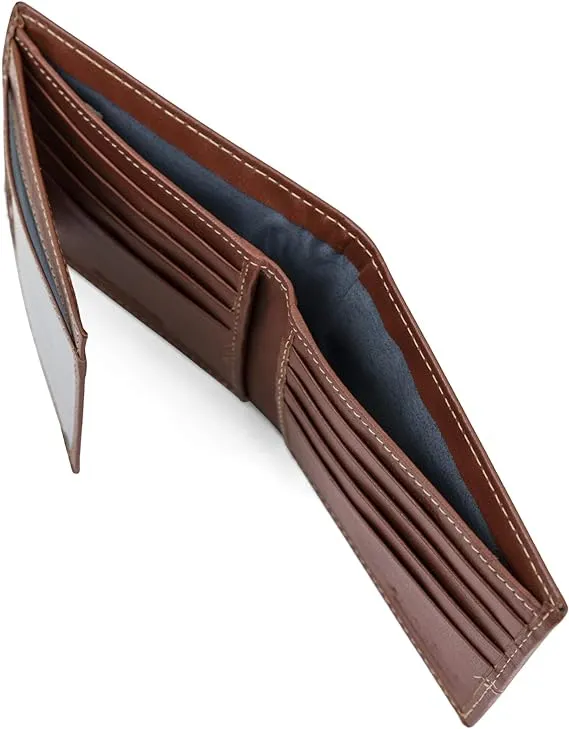 Timberland Men's Leather Passcase Trifold Wallet Hybrid