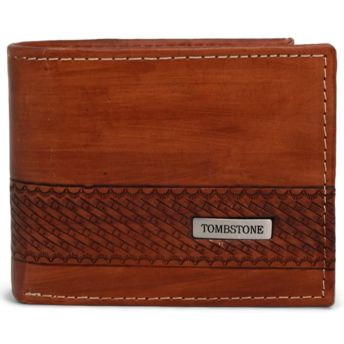 Tombstone Genuine Leather Wallet Cognac TOM-W4801