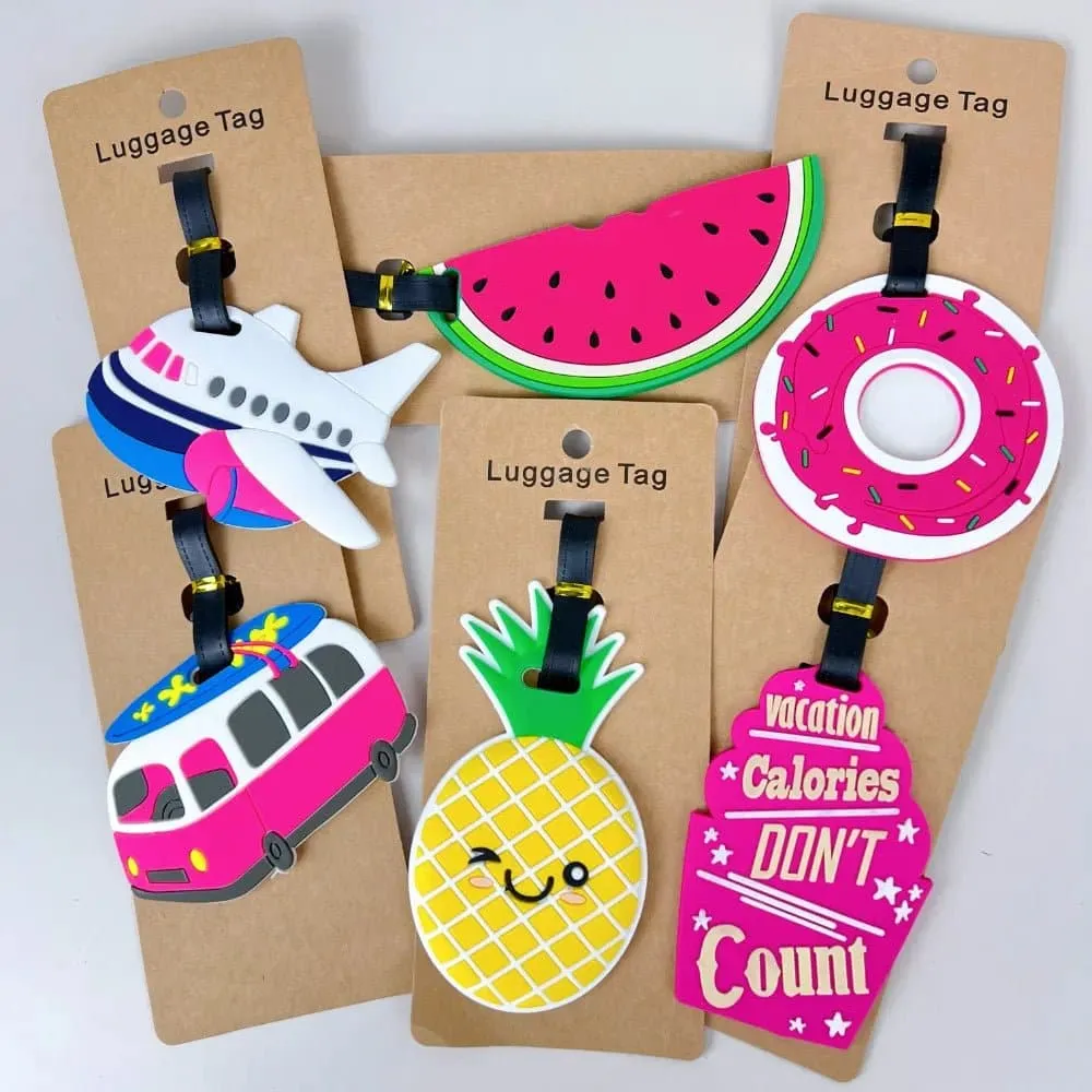 Travel Luggage Tag - Silicone Material - Animal Cartoon Prints