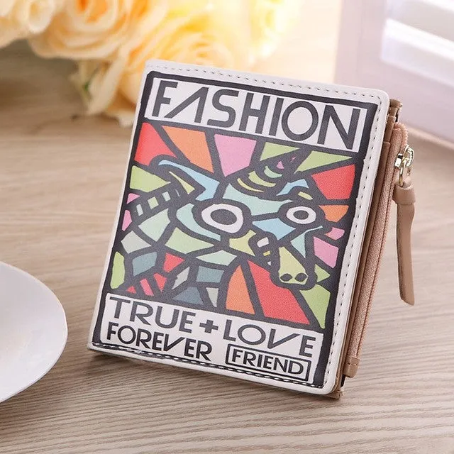 Women Vintage Flowers Coin Clip Purse Short Wallet Clutch Handbag Female Wallet Purse Clutch Card Holder Money Bag High Quality